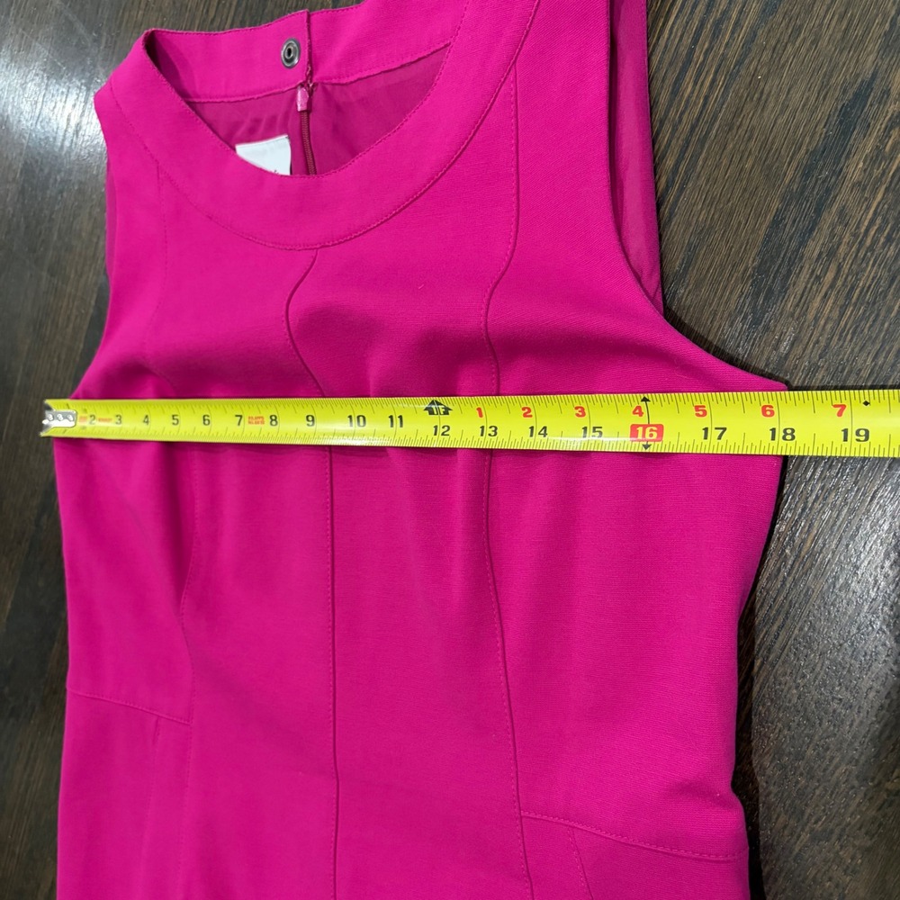 Akris Punto Sheath Dress Womens 10 Fuchsia Pink Sleeveless Jersey Office Career - Picture 10 of 12
